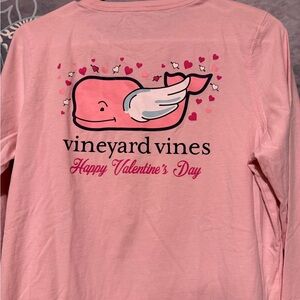Vineyard Vines Pink Valentine's Whale Shirt
